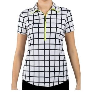 Womens Tipped Short Sleeve Polyester Golf Polo